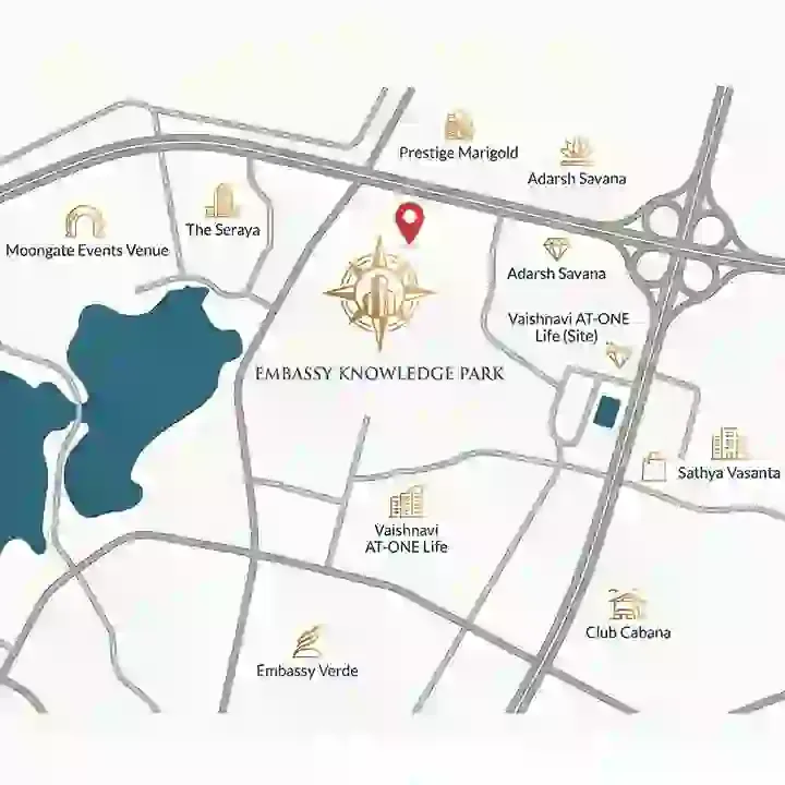 Embassy South Reserve location map, Yelahanka